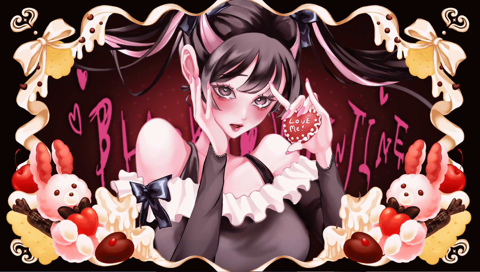 ୨୧┊︎ 黒澤マドカ様 ┊︎ 「ブラッキーバレンタイン」MVイラスト-1