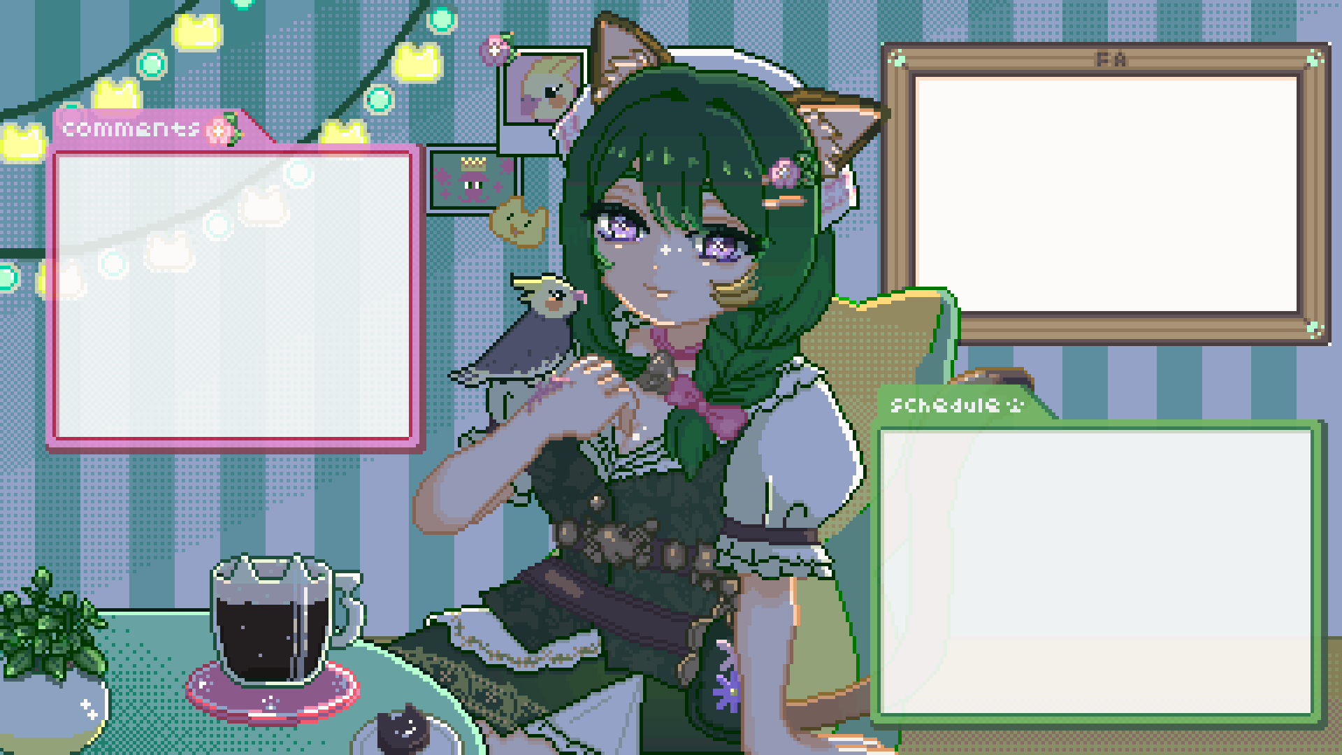 ドット絵アニメーションの配信待機画面-1