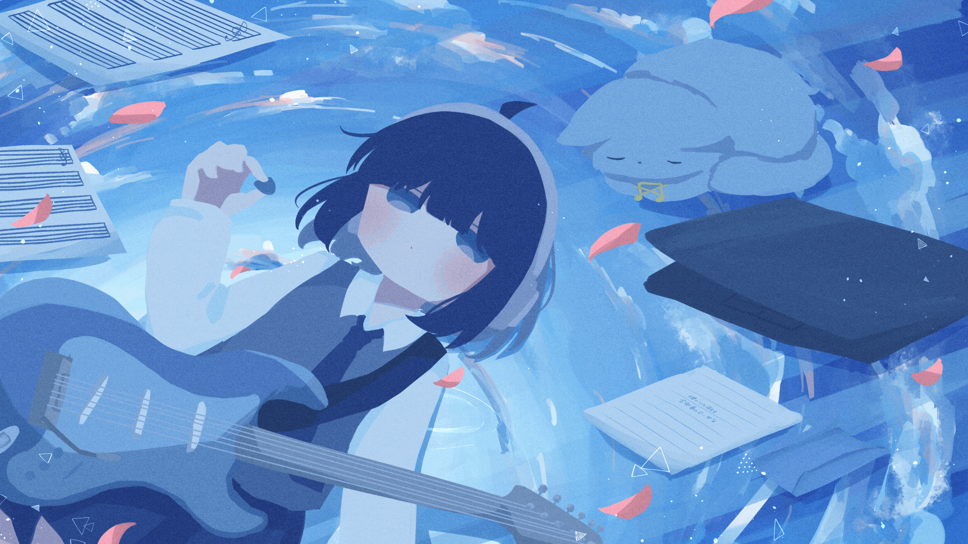 ナナツカゼ様楽曲「ららら」アニメーションイラスト・ジャケットイラスト-1