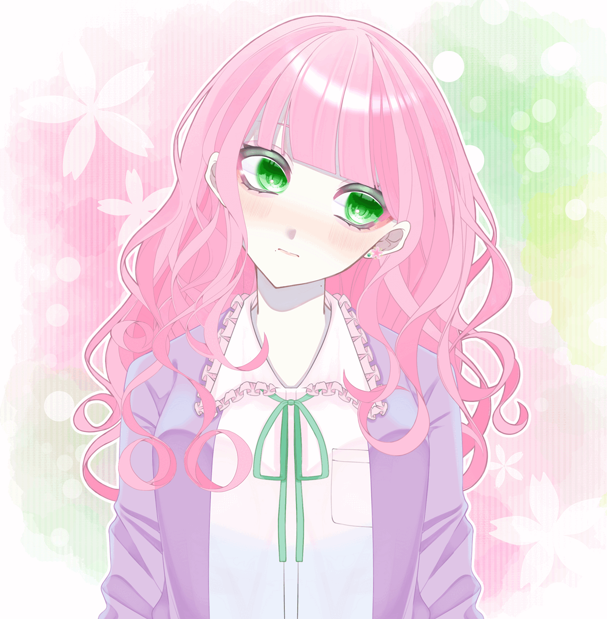 GIFアニメーション_春爛漫女の子-1